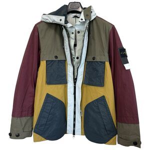 STONE ISLAND Tri Color Jacket In Mustard Size L